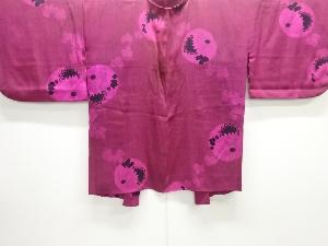 アンティーク　錦紗菊に蔦の葉模様羽織